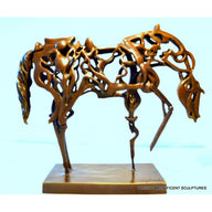 Surrealistisches Bronze Pferd El Caballo signiert Raymondo
