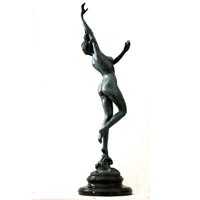 Jugendstil Akt -Bronzeskulptur signiert Frishmuth auf Marmorsockel