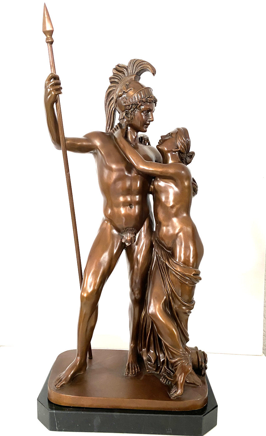 Mythologie 30kg statue en bronze Mars et Vénus avec signature de l'artiste Antonio Canova