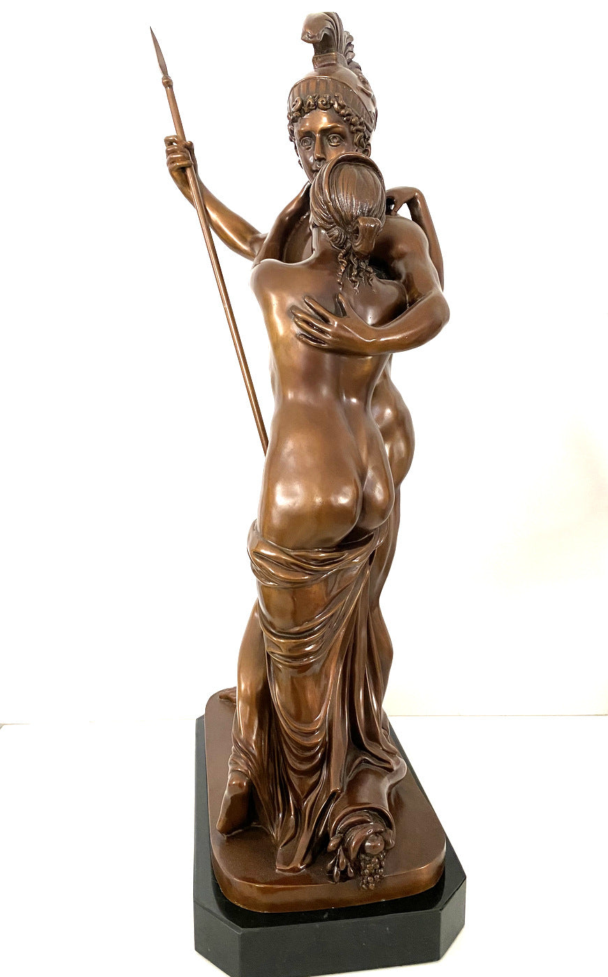 Mythologie 30kg statue en bronze Mars et Vénus avec signature de l'artiste Antonio Canova