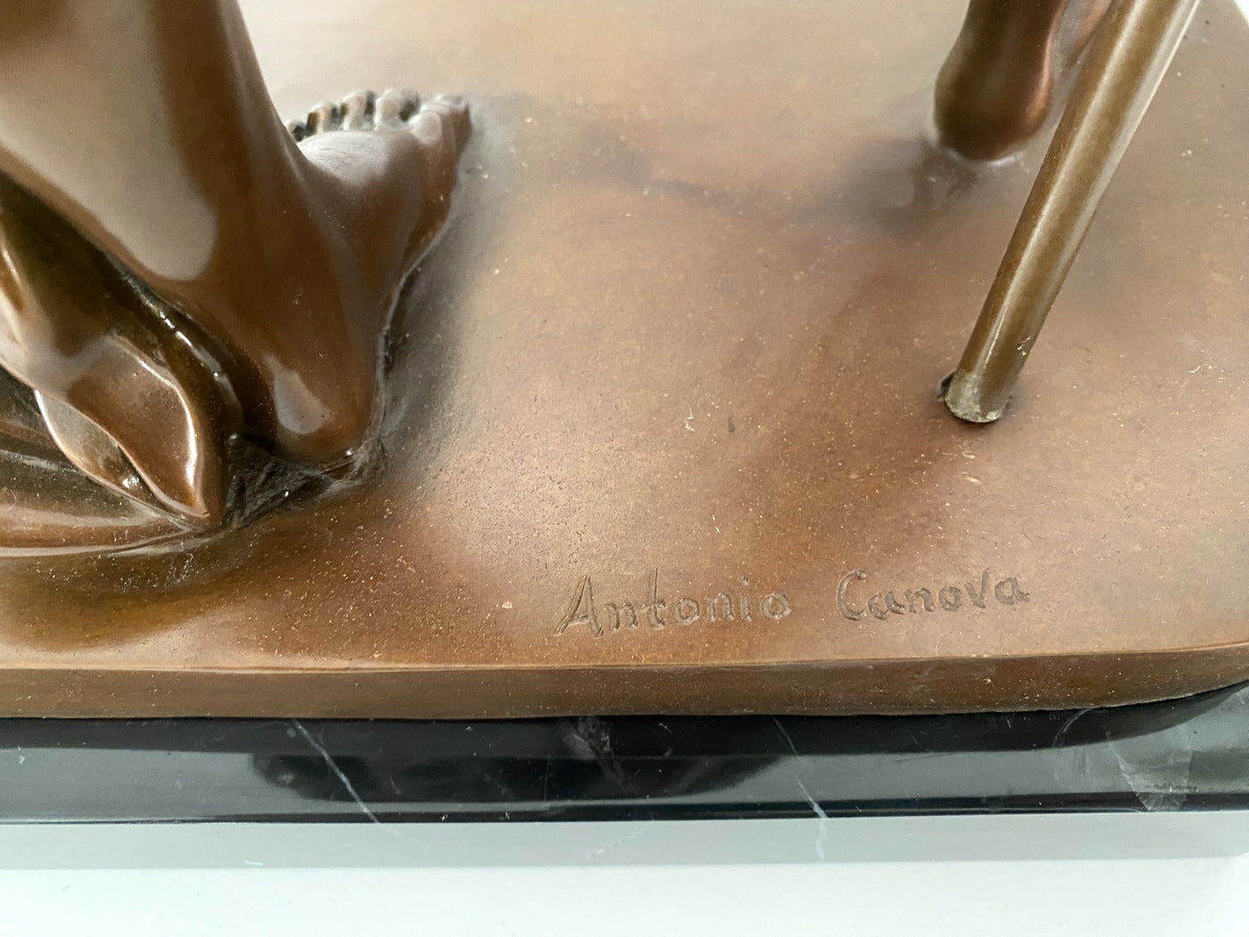 Mythologie 30kg statue en bronze Mars et Vénus avec signature de l'artiste Antonio Canova