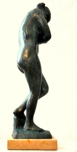 Art Moderne - Sculpture en Bronze - Eva signée Rodin sur socle en marbre