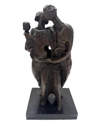 Abstrakte Bronzeskulptur auf Marmorsockel – handgefertigt im Wachsausschmelzverfahren