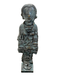 Bronzefigur Mädchen modern – handgefertigte Skulptur im Wachsausschmelzverfahren