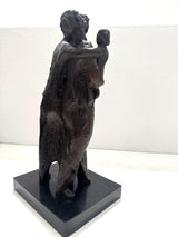 Abstrakte Bronzeskulptur auf Marmorsockel – handgefertigt im Wachsausschmelzverfahren