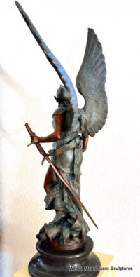 Bronze figure - Angel of Peace signed Coutan