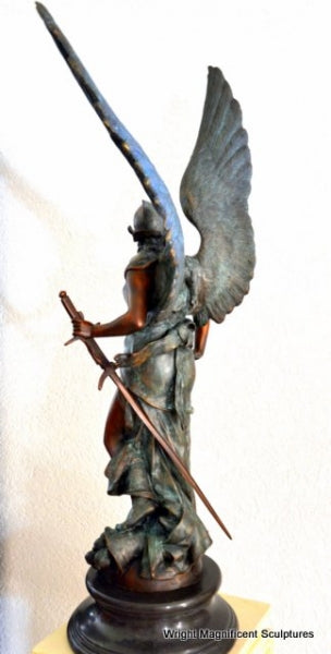 Bronze figure - Angel of Peace signed Coutan