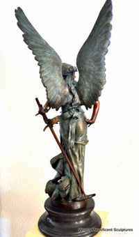 Bronze figure - Angel of Peace signed Coutan