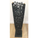 Contemporary Art - Abstract bronze sculpture with geometric shapes signed