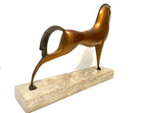 Pferd Skulptur aus Bronze – seitliche Rückansicht rechts