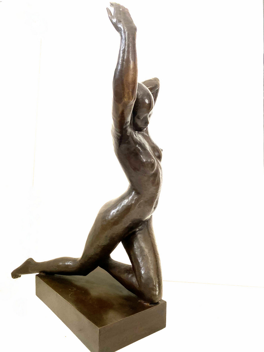 Large bronze nude with artist signature signed LeBao