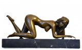 Stylish art in bronze nude signed Raymondo on marble base