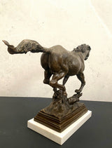 Tierskulptur-Bronzefigur-Pferd in Bronze nach Pierre Jules Mene signiert