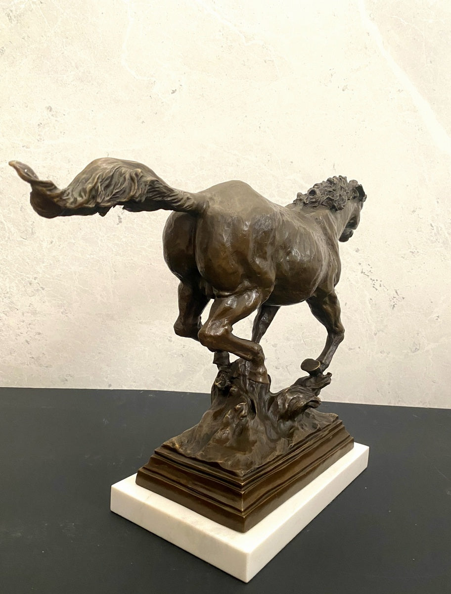 Tierskulptur-Bronzefigur-Pferd in Bronze nach Pierre Jules Mene signiert