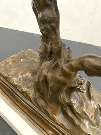 Tierskulptur-Bronzefigur-Pferd in Bronze nach Pierre Jules Mene signiert