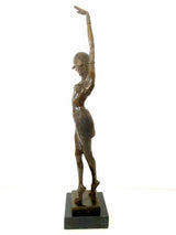 Art Deco Bronze Dancer signed Chiparus on marble base - Recast