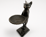 Animal ludique bronze couché chat en bronze lisant un livre serre-livres 3 kg