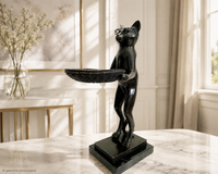Animal ludique bronze couché chat en bronze lisant un livre serre-livres 3 kg