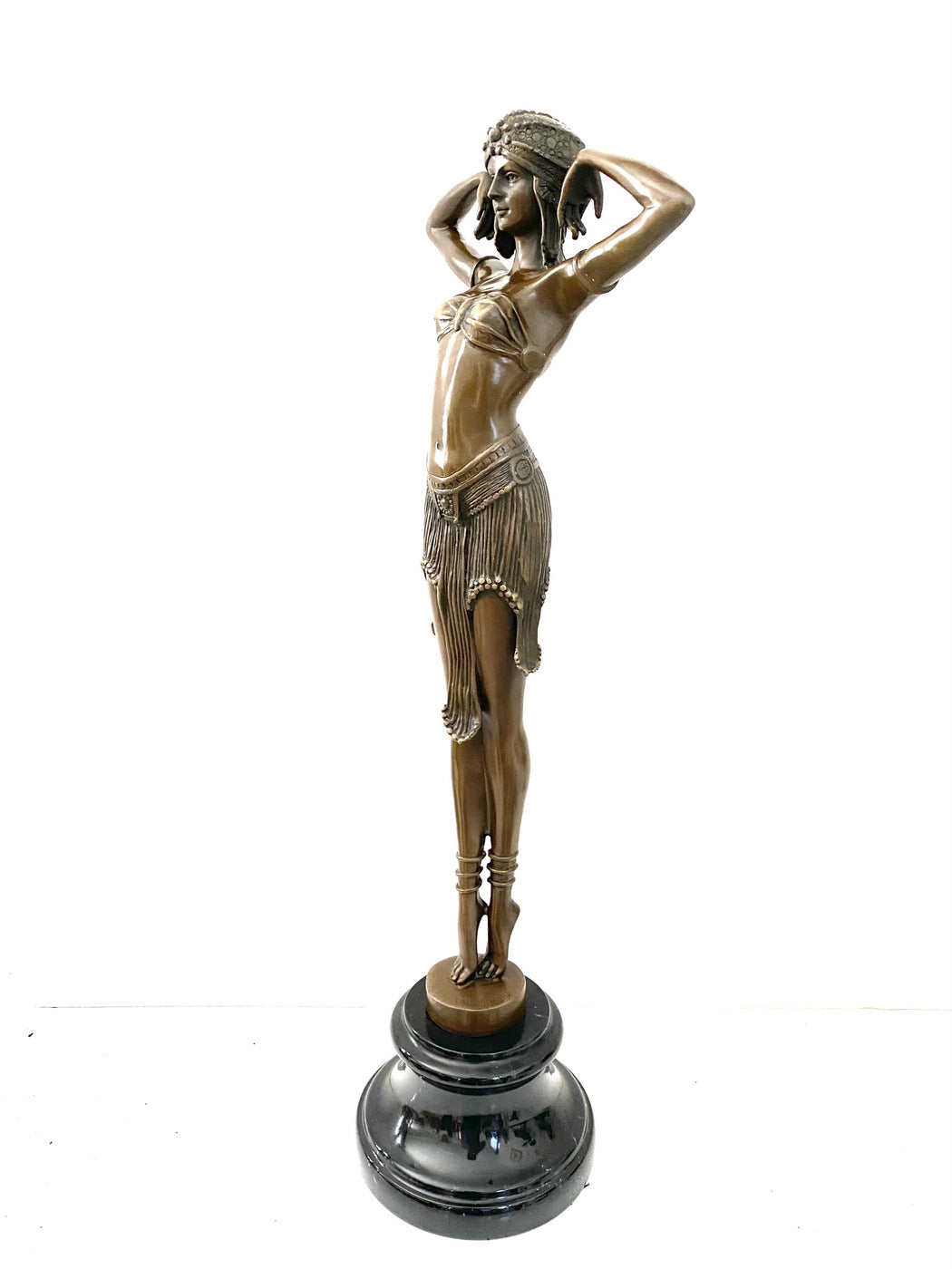 Art Deco Nude - Oriental Dancer signed DHChiparus on marble base