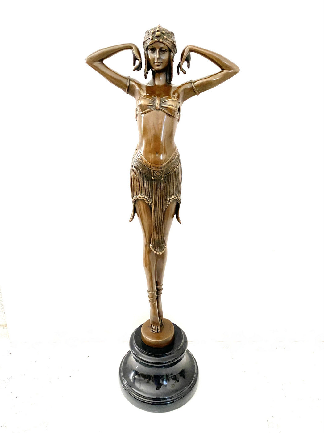 Art Deco Nude - Oriental Dancer signed DHChiparus on marble base