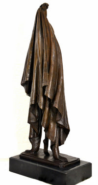 Bronzefigur Frau – Art Deco Bronze Tänzerin auf Marmorsockel nach D. H. Chiparus