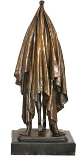 Bronzefigur Frau – Art Deco Bronze Tänzerin auf Marmorsockel nach D. H. Chiparus