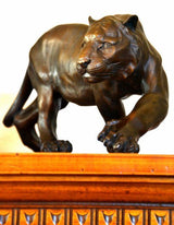 Schleichender Tiger signiert  Salvatore Melani in feinster Bronze gegossen