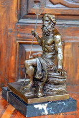 Figurine en bronze - Poséidon "Le Dieu de la Mer"