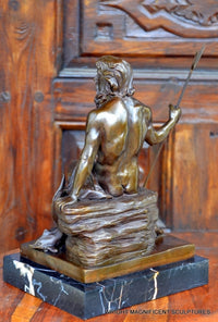 Figurine en bronze - Poséidon "Le Dieu de la Mer"