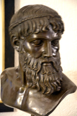 Poseidon Bronze Bust - Greek Mythology on Base