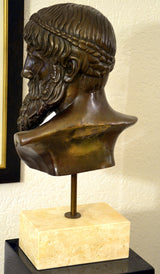 Poseidon Bronze Bust - Greek Mythology on Base