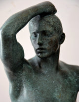 Bronze figure - The Age of Bronze - signed Rodin on marble base