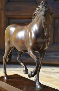 Bronze figure - The Medici horse in bronze signed Giovanni da Bologna