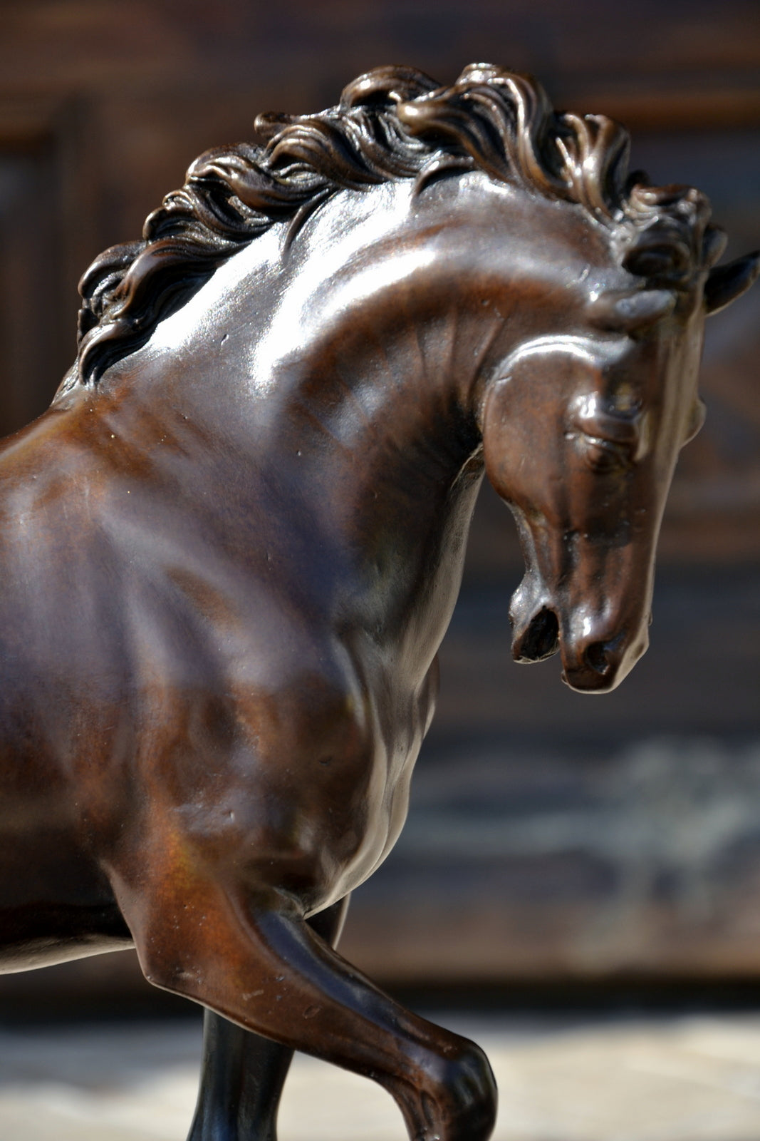 Bronze figure - The Medici horse in bronze signed Giovanni da Bologna