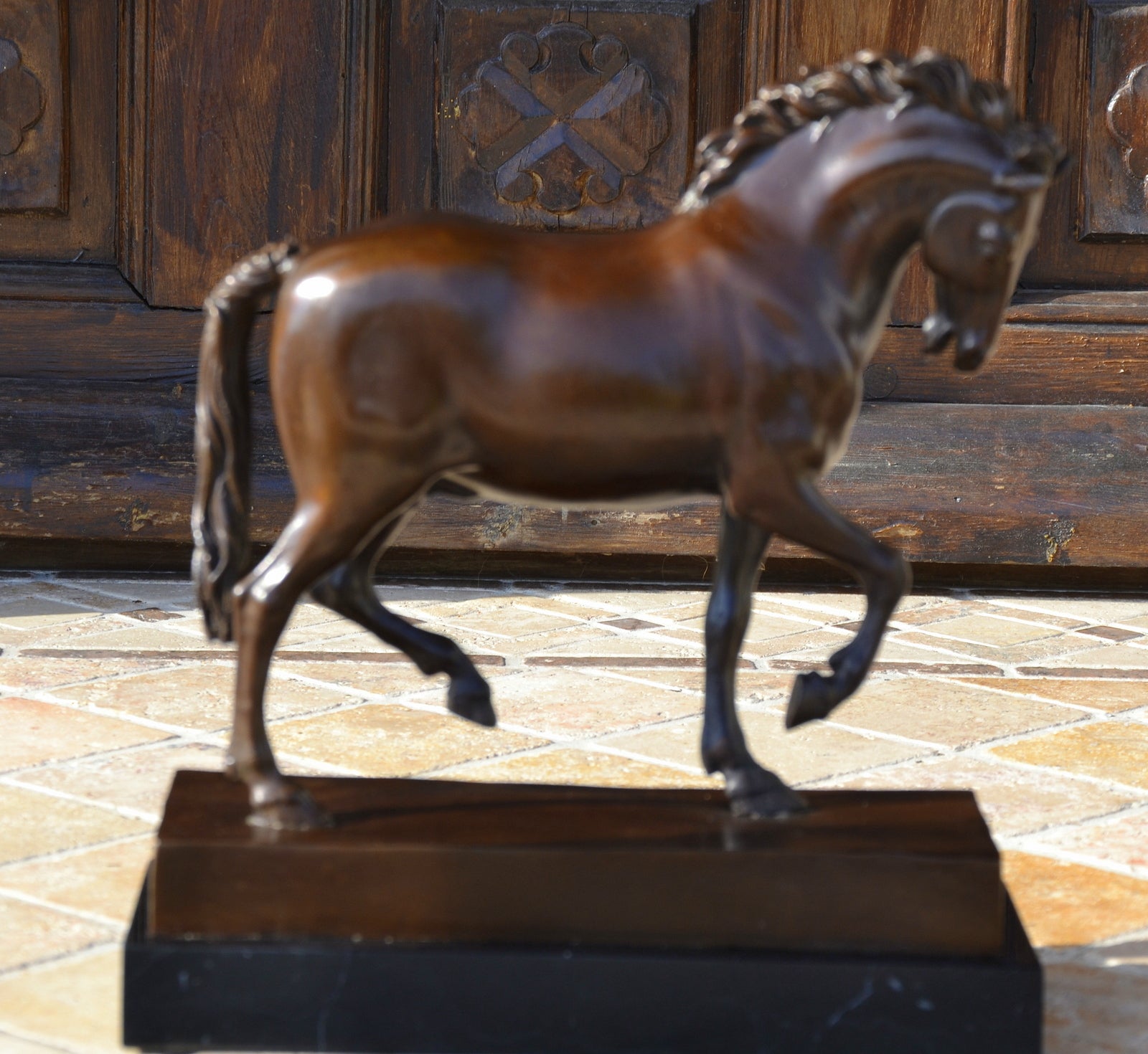 Figure en bronze - Le cheval Médicis en bronze signé Giovanni da Bologna