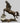 Pferd Figur aus Bronze mit Vorderhuf auf Glaskugel – Gesamtansicht