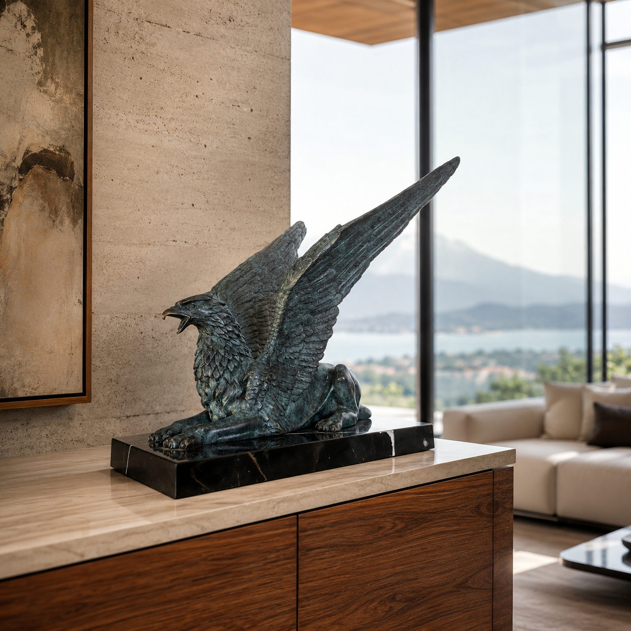 Greif Skulptur Stimmungsbild WMS