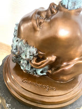 2 Meter hohe Bronze Skulptur nach Giovanni da Bologna Hermes der Götterbote