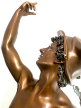 2 Meter hohe Bronze Skulptur nach Giovanni da Bologna Hermes der Götterbote