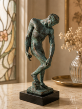Adam Figur aus Bronze – Bronzeskulptur nach Auguste Rodin mit Rodin-Signatur