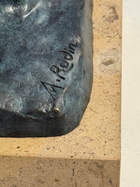 Eva nach dem Sündenfall von Auguste Rodin – Bronze-Figur auf Marmorsockel-Signatur