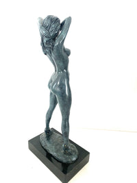 Stylish bronze nude by Raymondo with artist signature