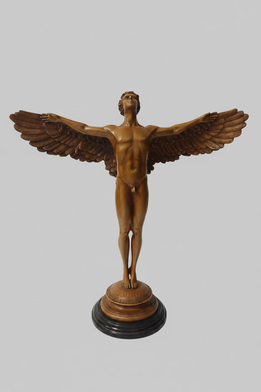 Ikarus Statue aus Bronze – griechische Mythologie Figur nach A. A. Weinmann