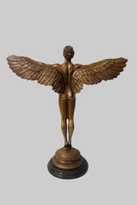 Ikarus Statue aus Bronze – griechische Mythologie Figur nach A. A. Weinmann Rückansicht
