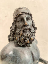 Bronzefiguren -Riace Krieger signiert Phidias auf Marmorplatte