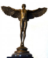 Mythologie Bronzefigur - Ikarus signiert Weinmann auf Marmorsockel