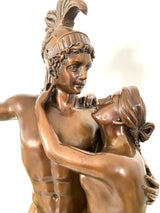 Mythology-30kg Bronze Statue Mars and Venus with artist signature Antonio Canova