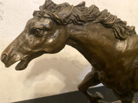 Tierskulptur-Bronzefigur-Pferd in Bronze nach Pierre Jules Mene signiert