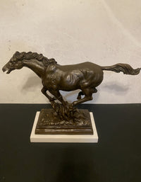 Tierskulptur-Bronzefigur-Pferd in Bronze nach Pierre Jules Mene signiert