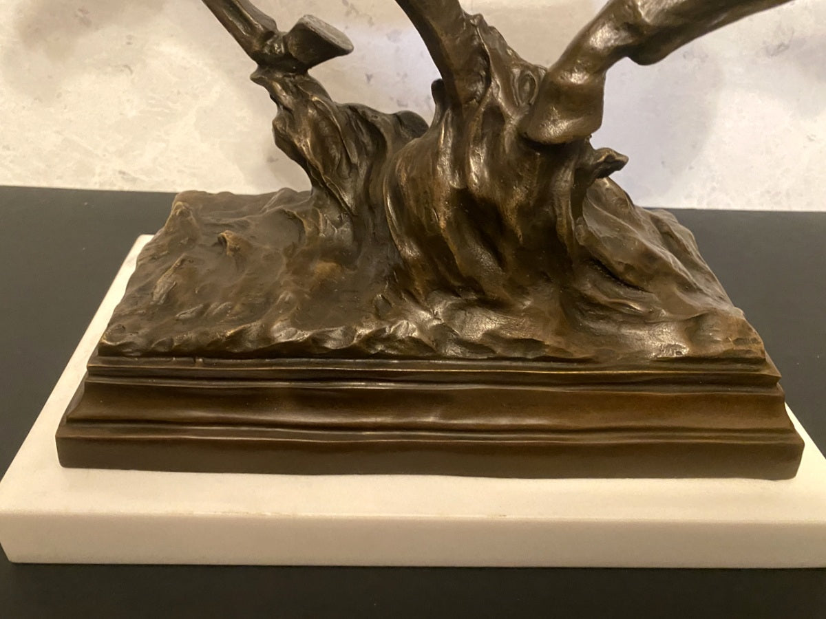 Tierskulptur-Bronzefigur-Pferd in Bronze nach Pierre Jules Mene signiert